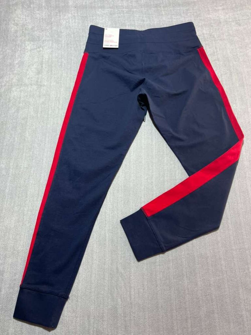 Tommy Hilfiger Sport Navy Red Logo Joggers NWT Size M - Picture 3 of 6
